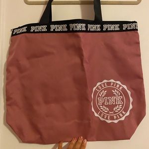 Rusty Pink PINK tote bag with zipper